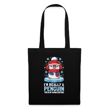 Je suis vraiment un pingouin mignon pingouin d’hiver - Sac en tissu - noir - Devant