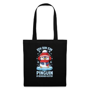Pinguine Ich Bin Ein Pinguin - Stoffbeutel - Schwarz - Vorne