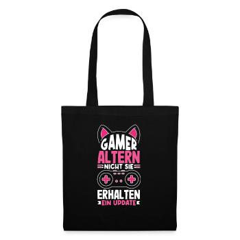 Gamers don't age, they get an update - Tote Bag - black - Front