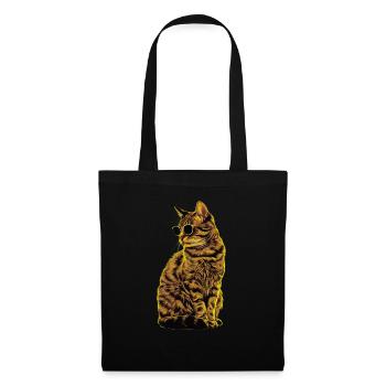 Sonnenbrill für Europäische Kurzhaarkatze Geschenk - Stoffbeutel - Schwarz - Vorne