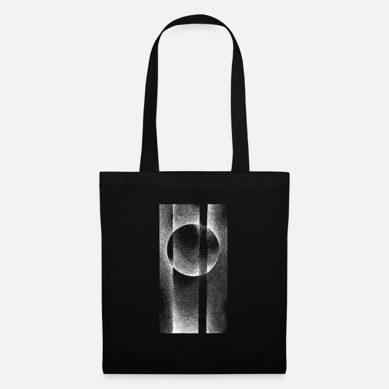 dots_white - Sac en tissu - noir