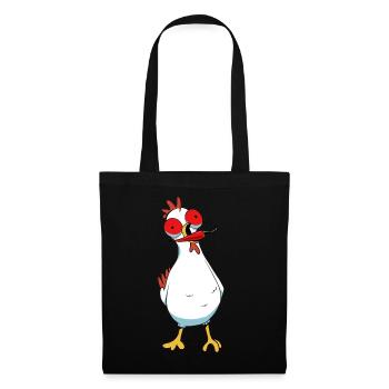 Pepperoni Chili Poulet Volaille Piquante Volaille Épicée - Sac en tissu - noir - Devant