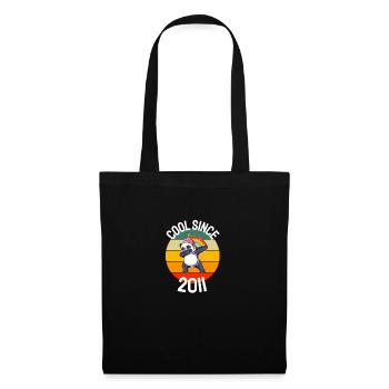 Cool depuis 2011 Retro Dabbing Panda 11ème anniversaire - Sac en tissu - noir - Devant