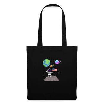 USA Moon Landing Planet America Flag Astronaute - Sac en tissu - noir - Devant