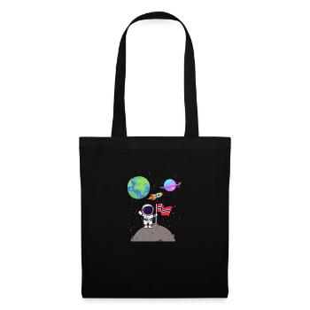 Moon Landing Planet Norway Flag Astronaut - Tote Bag - black - Front