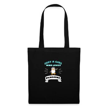 Zoo Oiseau Antarctique Animal Girl Cadeau Pingouin - Sac en tissu - noir - Devant