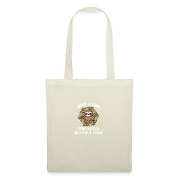 Yogi Faultier Mädchen Geschenk Mandala Yoga - Stoffbeutel - Natur - Vorne