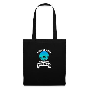Cadeau fille Rétro Ocean Animal Turtle - Sac en tissu - noir - Devant