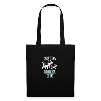 Farmer Farmer Farm Animal Boy Gift Cow - Tote Bag - black - Front