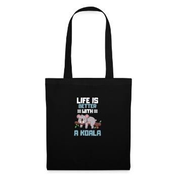Amoureux des animaux Zoo Animal Drôle Cadeau Koala - Sac en tissu - noir - Devant