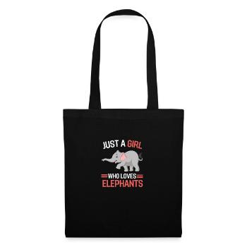 Africa animal lover girl gift elephant - Tote Bag - black - Front