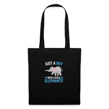 Africa animal lover boys gift elephant - Tote Bag - black - Front
