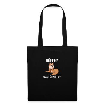 Natur Tier Nüsse Lustiges Geschenk Eichhörnchen - Stoffbeutel - Schwarz - Vorne