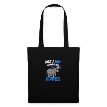 Hippo Boys Africa Safari Animal Gift Hippo - Sac en tissu - noir - Devant