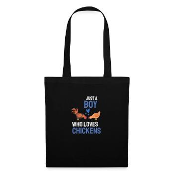 Farm Animal Farmer Boy Gift Chicken - Tote Bag - black - Front