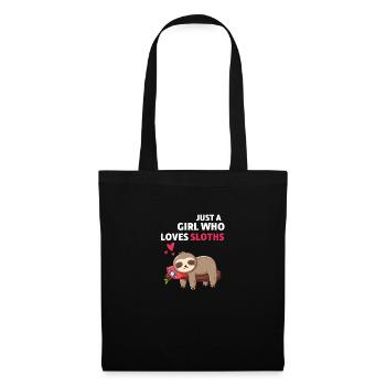 Tropical Zoo Animal Girl Gift Sloth - Tote Bag - black - Front