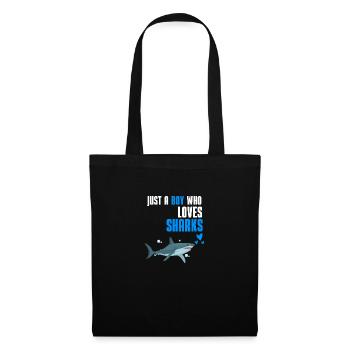 Sea animal predator shark boy gift shark - Tote Bag - black - Front