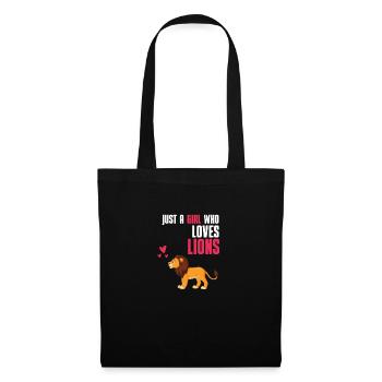 Afrique Amoureux des animaux Lion Fille Cadeau Lion Lion - Sac en tissu - noir - Devant