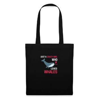 Animal Lovers Girl Sea Animal Gift Whale - Tote Bag - black - Front