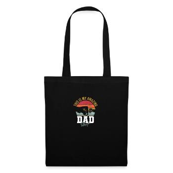 Vater Papa Vatertags Designs zum Vatertag - Stoffbeutel - Schwarz - Vorne