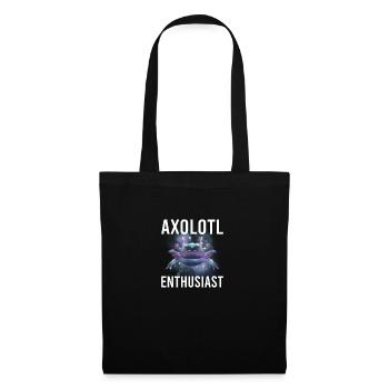 Axolotl Vintage Amphibian Aquatic Sprüche - Stoffbeutel - Schwarz - Vorne