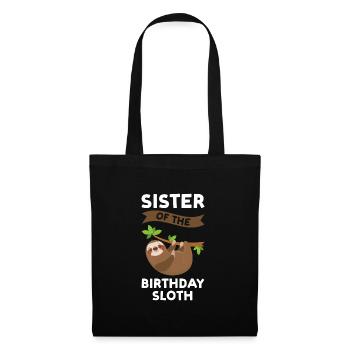 Geburtstag Schwester Bruder Geschenk - Stoffbeutel - Schwarz - Vorne