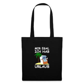Mir egal ich hab Urlaub - Stoffbeutel - Schwarz - Vorne