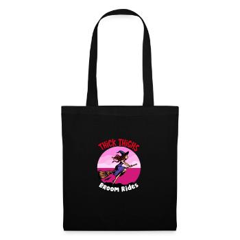 Thick Thighs Broom Rides Halloween Fun - Tote Bag - black - Front