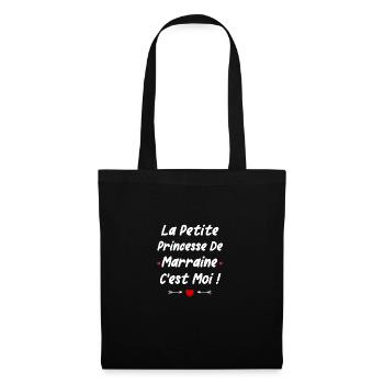 Petite princesse de marraine - Sac en tissu - noir - Devant