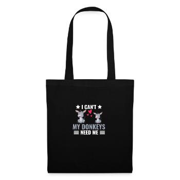 Je ne peux pas offrir un animal cadeau à un âne - Sac en tissu - noir - Devant