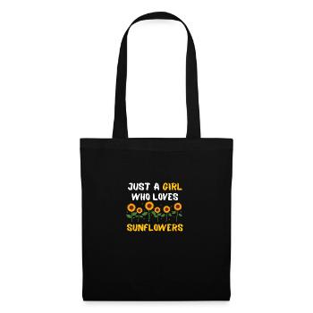Fleurs de jardin Flower Girl Cadeau Tournesol - Sac en tissu - noir - Devant