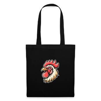 Comic Rooster Head Photorealistic - Tote Bag - black - Front