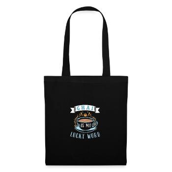 Chai Latte Tee trinken Teetrinker - Stoffbeutel - Schwarz - Vorne