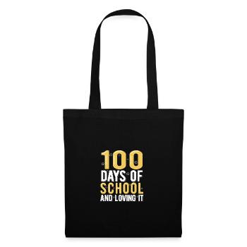 100 jours d’école - Sac en tissu - noir - Devant
