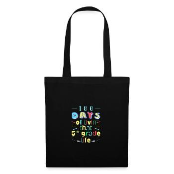 100 jours d’école - Sac en tissu - noir - Devant
