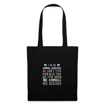 Un chien adopte le bien-être animal - Sac en tissu - noir - Devant