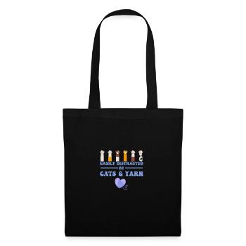 Tricoter aiguille à tricoter laine drôle - Sac en tissu - noir - Devant