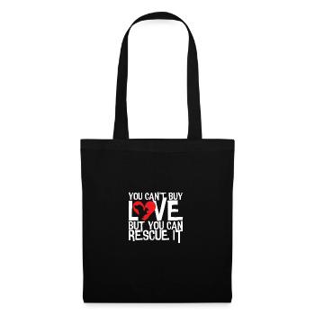 Chien de bien-être animal adopté - Sac en tissu - noir - Devant