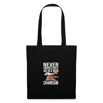 Bûcheron Bûcheron Tronçonneuse - Sac en tissu - noir - Devant