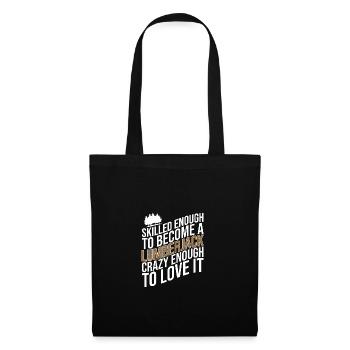 Bûcheron Bûcheron Tronçonneuse - Sac en tissu - noir - Devant