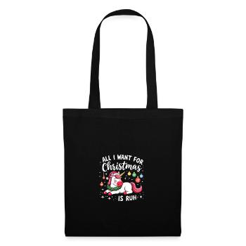 Weihnachts-Sprüche - Herren & Damen - Stoffbeutel - Schwarz - Vorne