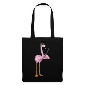 Flamingo Enseignant Pointage Bâton École - Sac en tissu - noir - Devant
