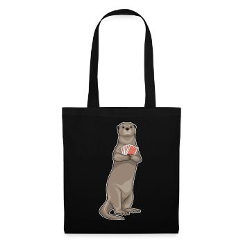 Otter Poker Pokerkarten - Stoffbeutel - Schwarz - Vorne