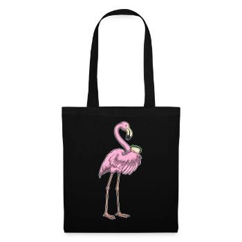 Flamingo Sandwich - Stoffbeutel - Schwarz - Vorne