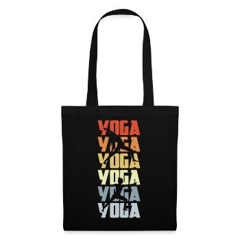 Yoga Vintage Look - Stoffbeutel - Schwarz - Vorne