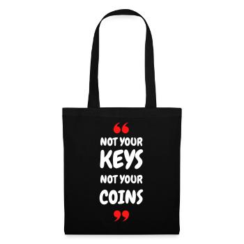 Pas vos clés. Pas vos pièces ! pour Hodler & Crypto - Sac en tissu - noir - Devant
