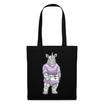 Trousse de premiers secours pour infirmière rhinocéros - Sac en tissu - noir - Devant