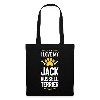 I Love My Jack Russell Terrier - Stoffbeutel - Schwarz - Vorne