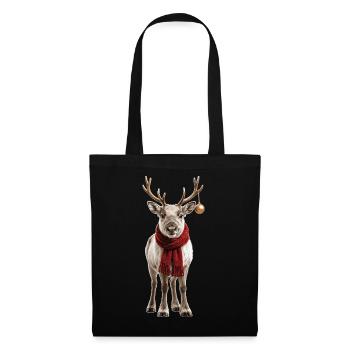 Rennes de Noël fiers - Sac en tissu - noir - Devant