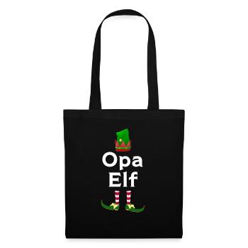 Opa Elf Großvater Geschenk - Stoffbeutel - Schwarz - Vorne